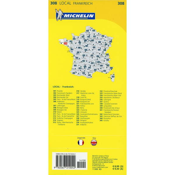 Michelin Bretagne West - Straßenkarte