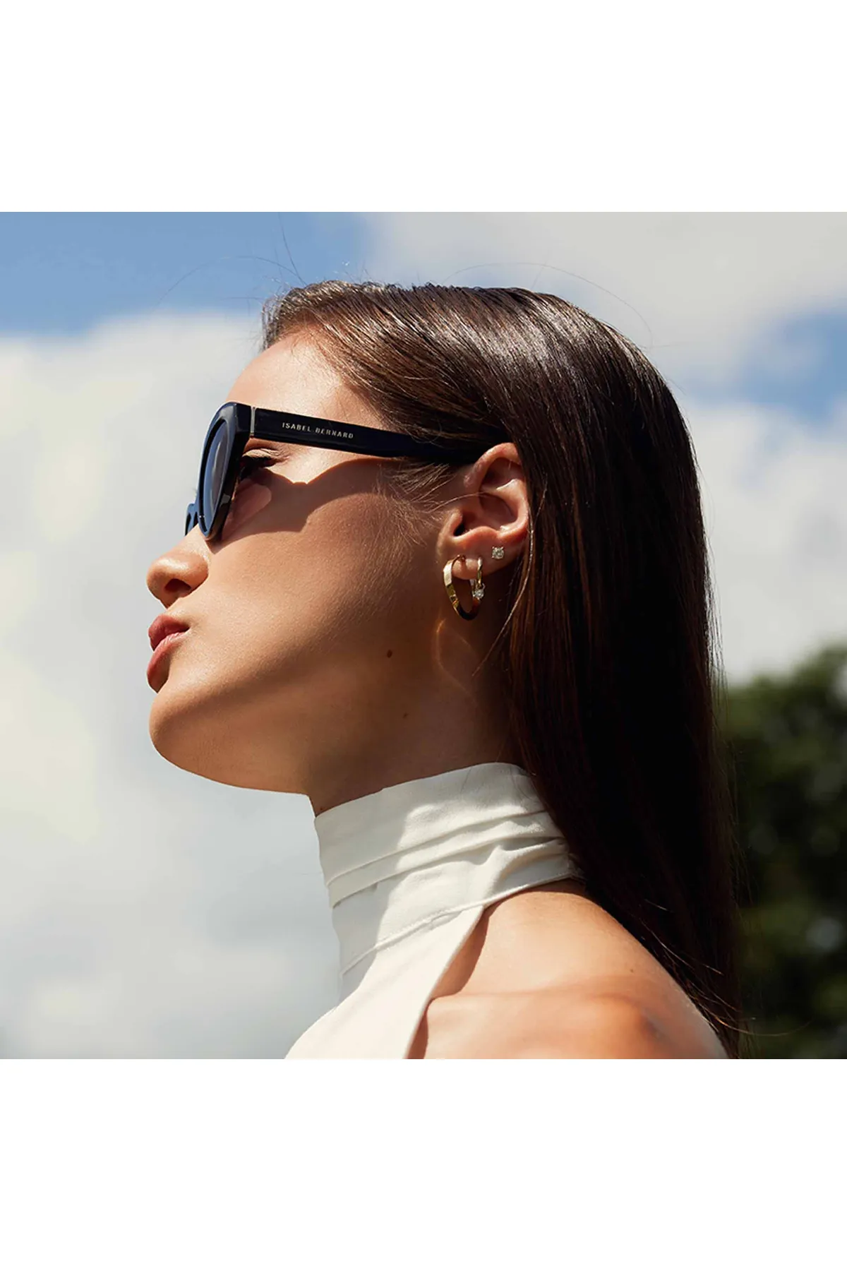 Isabel Bernard  La Villette Damen Sonnenbrille Schwarz Ib400002-01-01