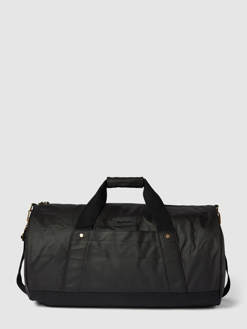 Weekender mit Label-Detail in schwarz