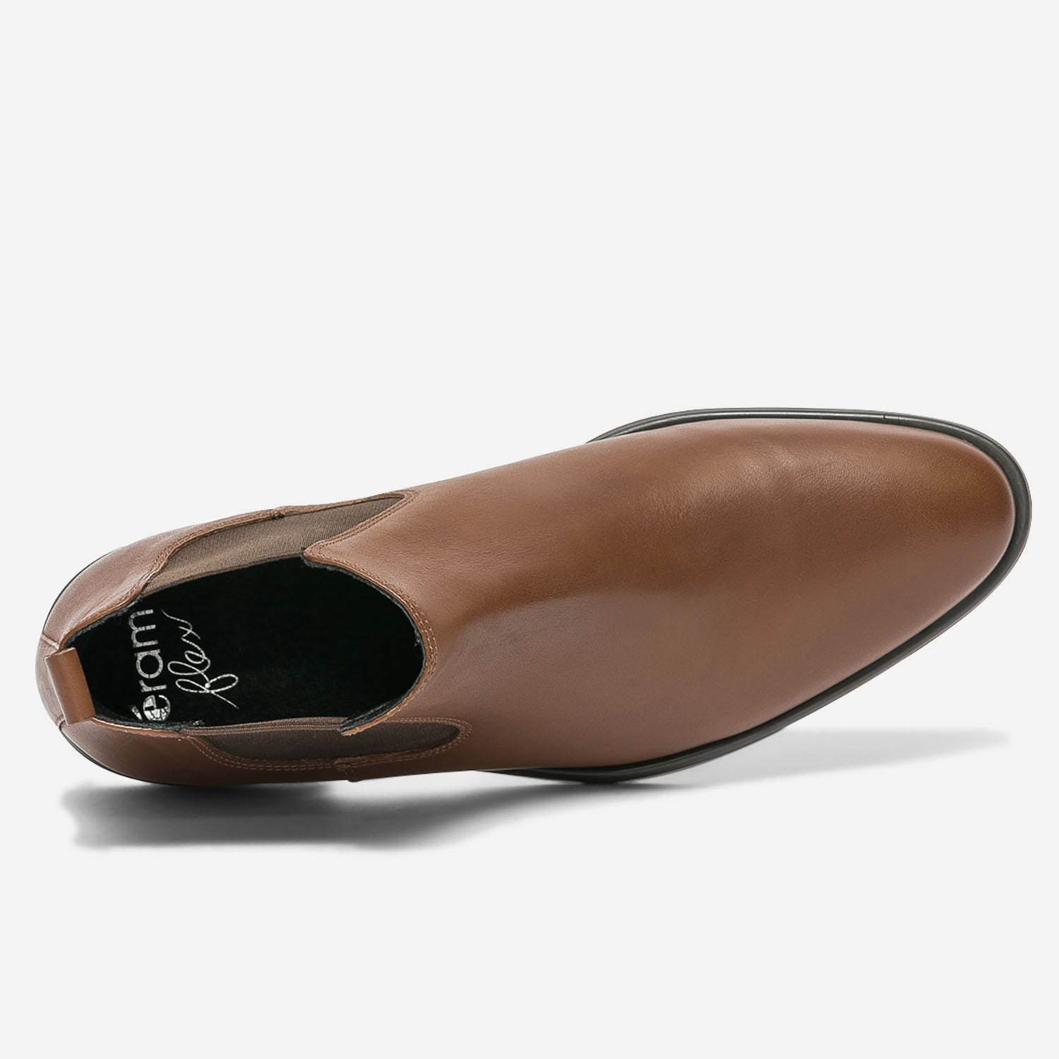 Chelsea boots ERAM FLEX cognac en cuir éco-conçu