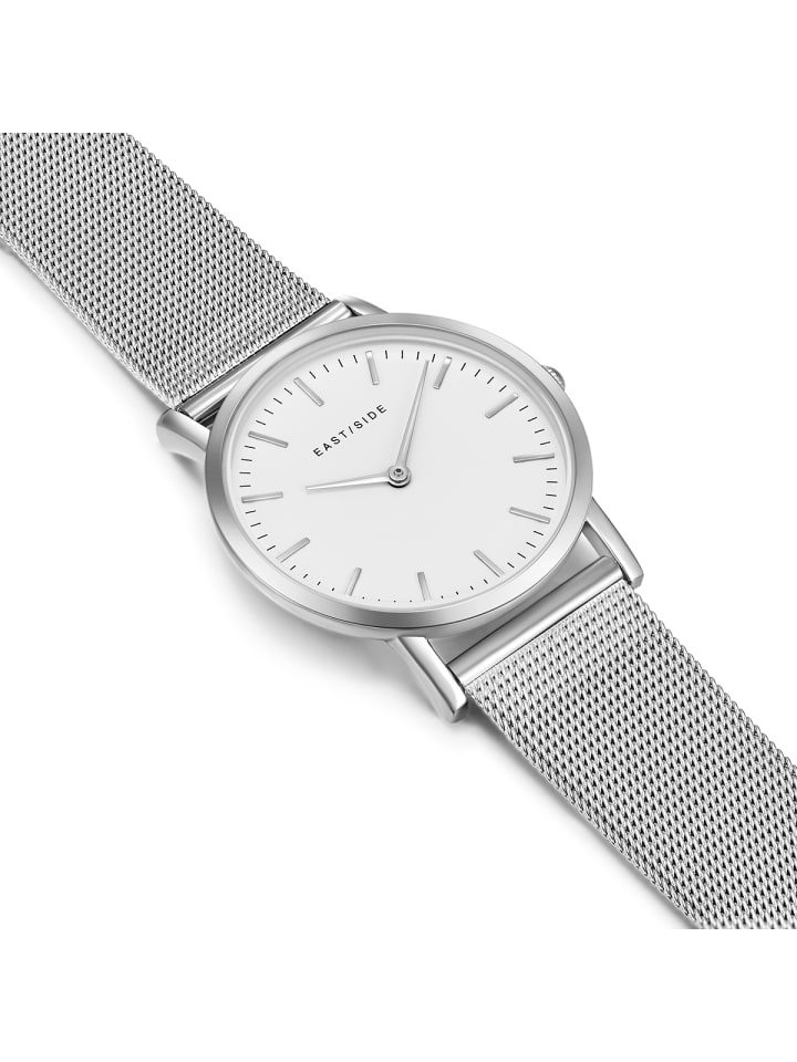 Eastside NY Damen Quarzuhr silber Edelstahl silber in silber günstig kaufen 20 cm