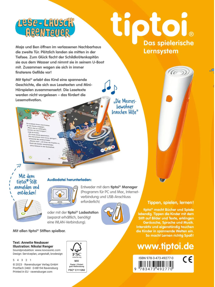 Ravensburger tiptoi® Lese-Lausch-Abenteuer - Tiefsee günstig kaufen onesize