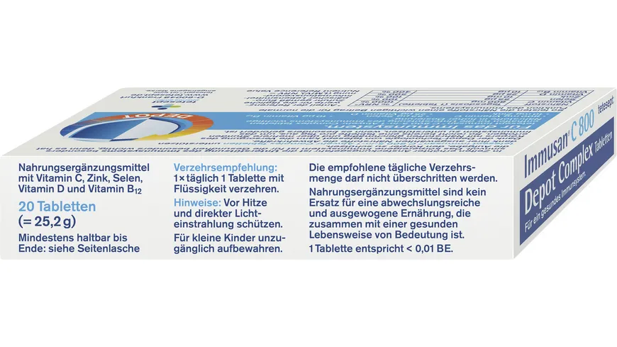 tetesept Immusan C 800 5-in-1 Abwehr Complex Tabletten 30 Stück