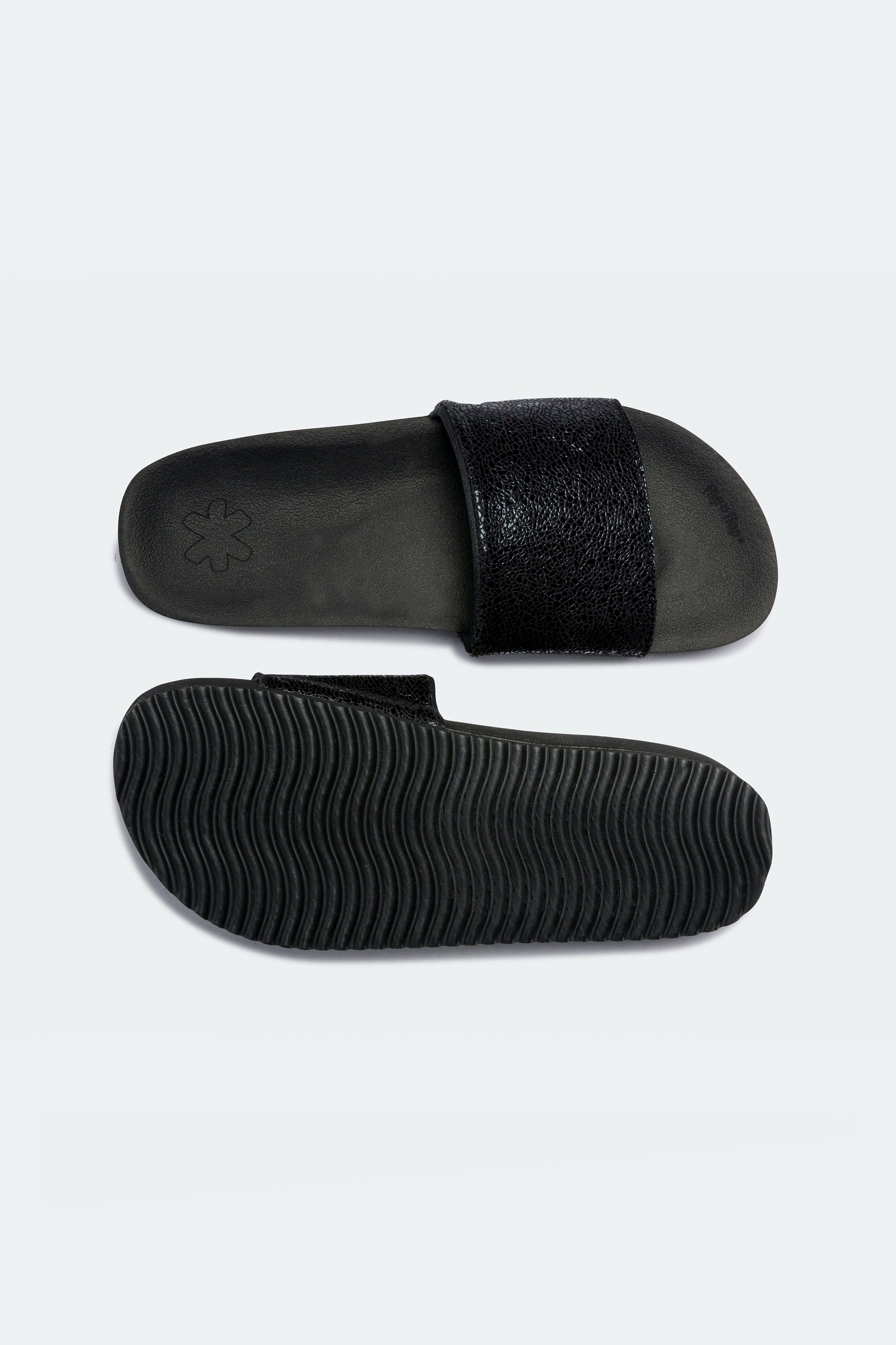 Flip Flop pool metallic cracked Pantolette mit Metallic Crush Effekt