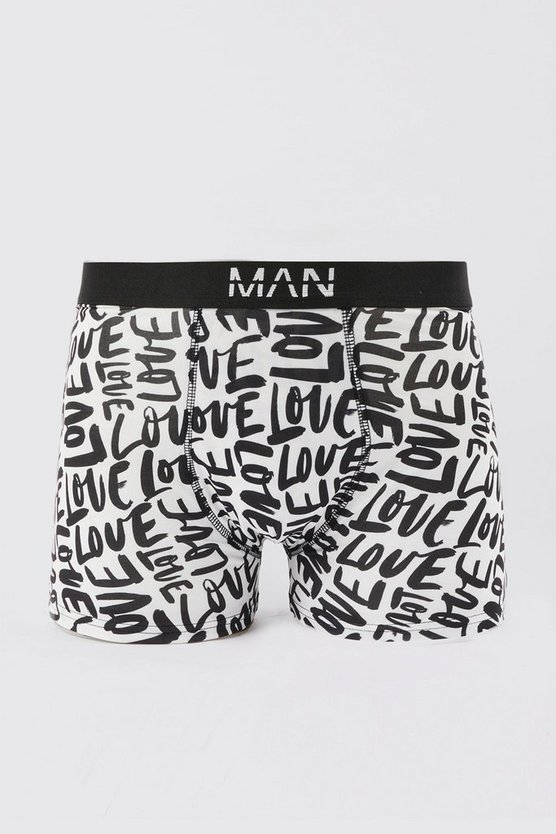 Boxershorts mit Love-Print und Geschenkbox
