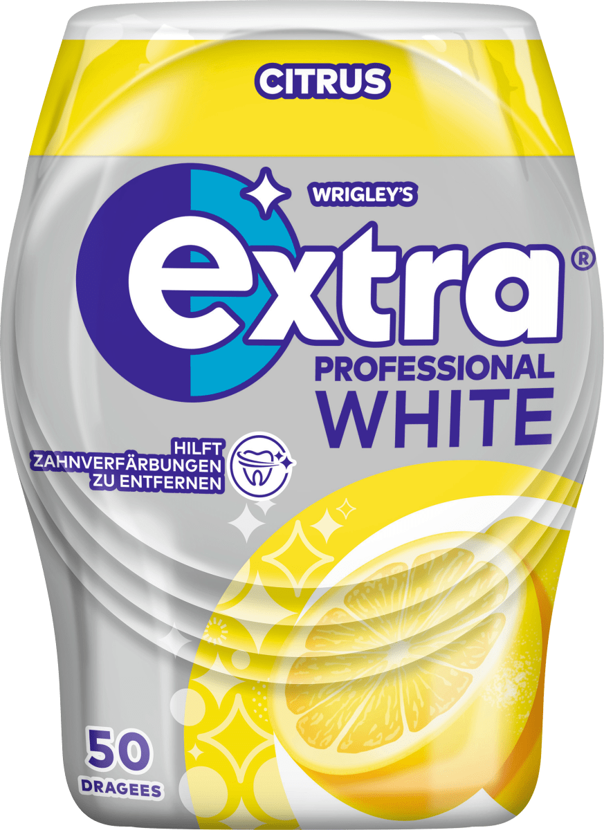 Kaugummi Extra Professional White, Citrus, zuckerfrei, 50 St