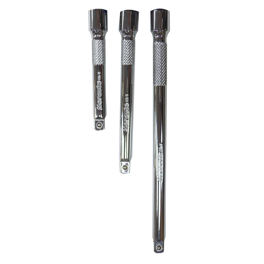 Verlängerungen für ¼" Zoll Vierkantratsche à 75, 100 und 150 mm, 3-tlg - ATU