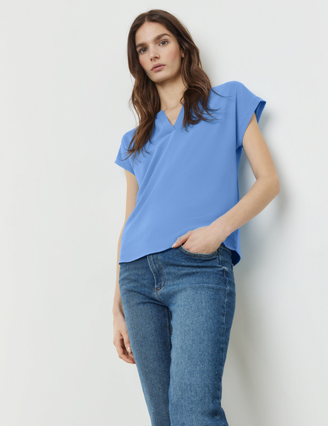 Blusenshirt mit Chiffon-Layer