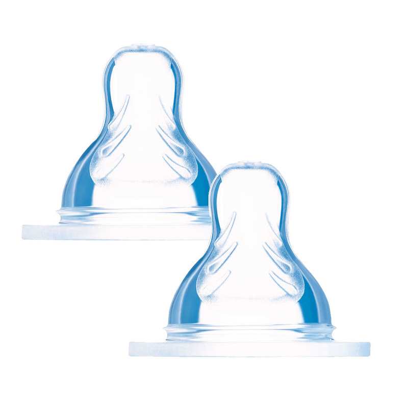 Lot de 2 tétines anatomiques débit rapide et liquide épais MAM