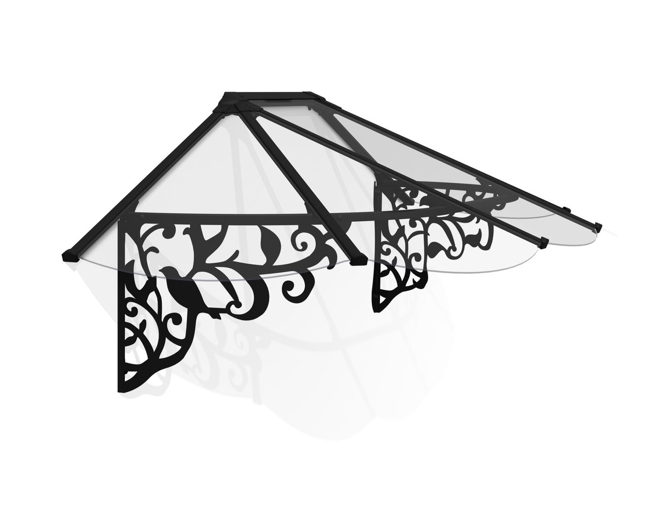 Canopia by Palram Vordach LILY XL 2130 Schwarz Klar