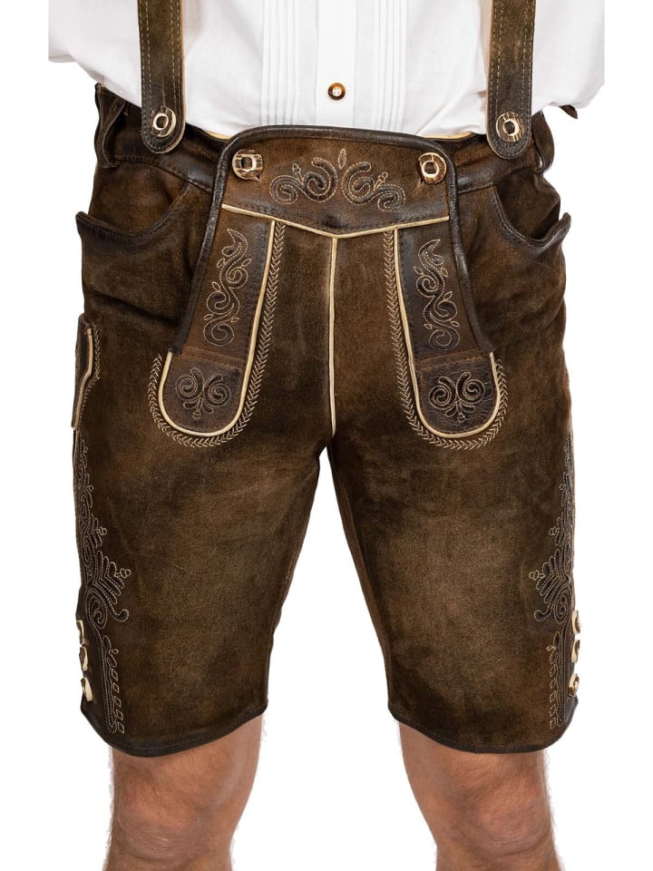 MADDOX Lederhose RAFAEL in dunkelbraun günstig kaufen