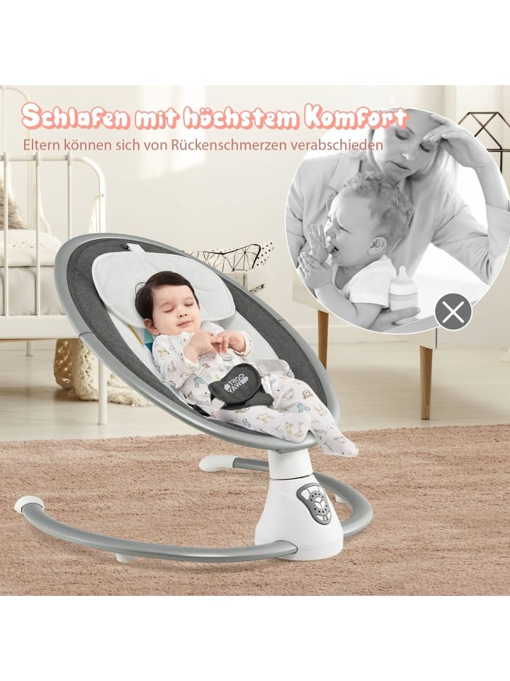 COSTWAY Babywippe Elektrisch bis 6 Monaten in Grau günstig kaufen onesize