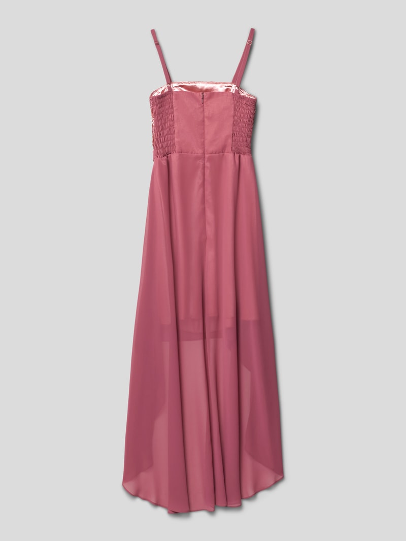 Cocktailkleid in Vokuhila-Optik in altrosa