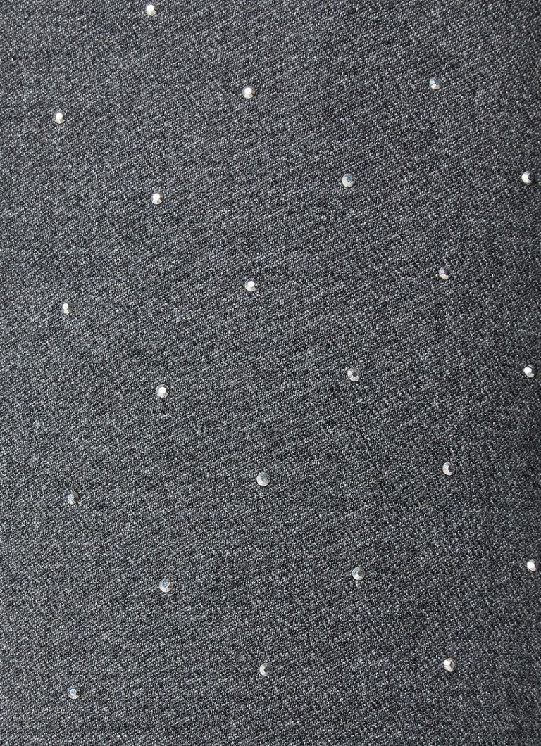 Pantaloni a gamba larga a vita alta modello Djesminn di Fifth House, con fantasia mista e strass.
