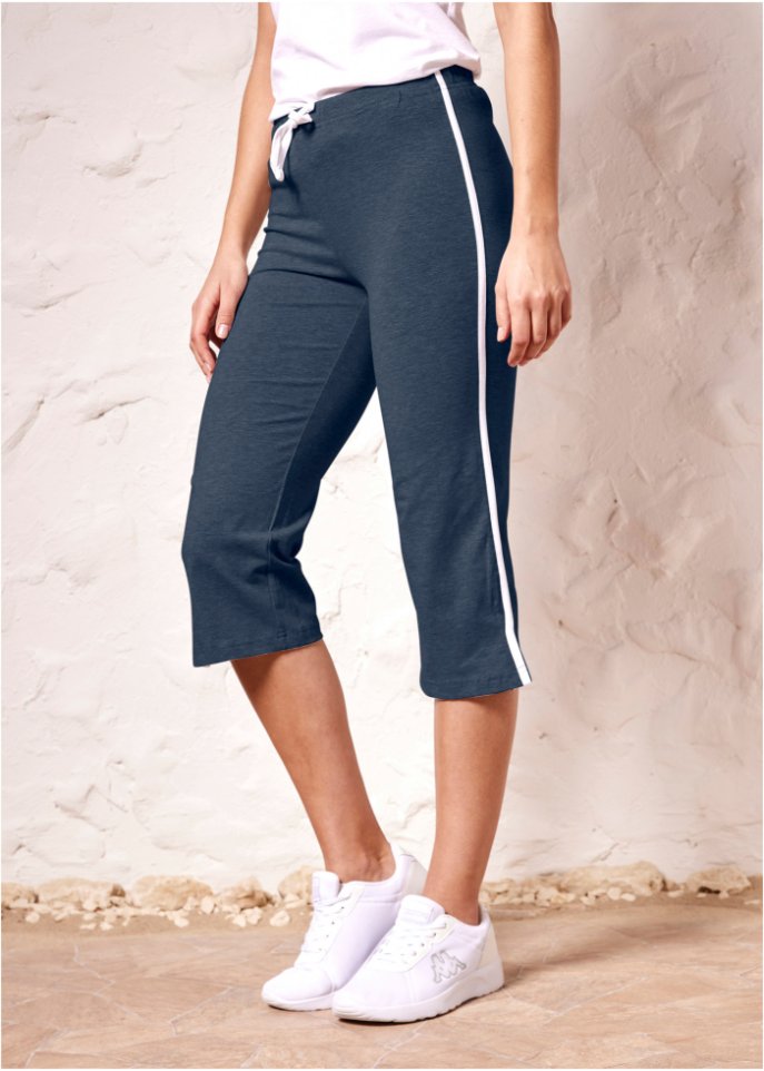 Sportcapri aus Baumwolle, schmal geschnitten