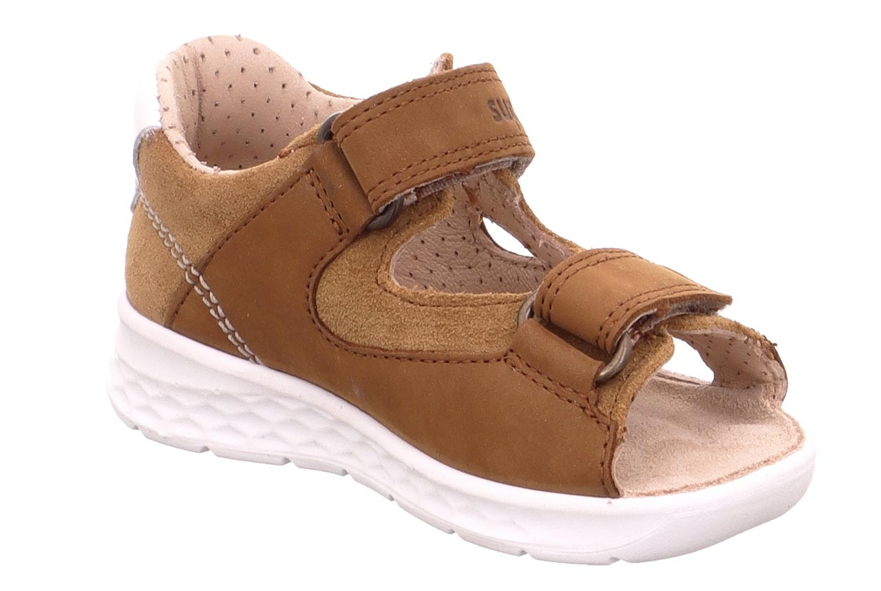 LAGOON - Braun/Beige Sandale mit Klettverschluss