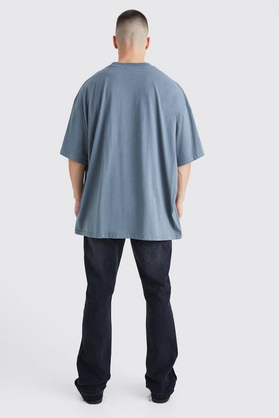 Tall Slim-Fit Schlagjeans mit Druckknöpfen