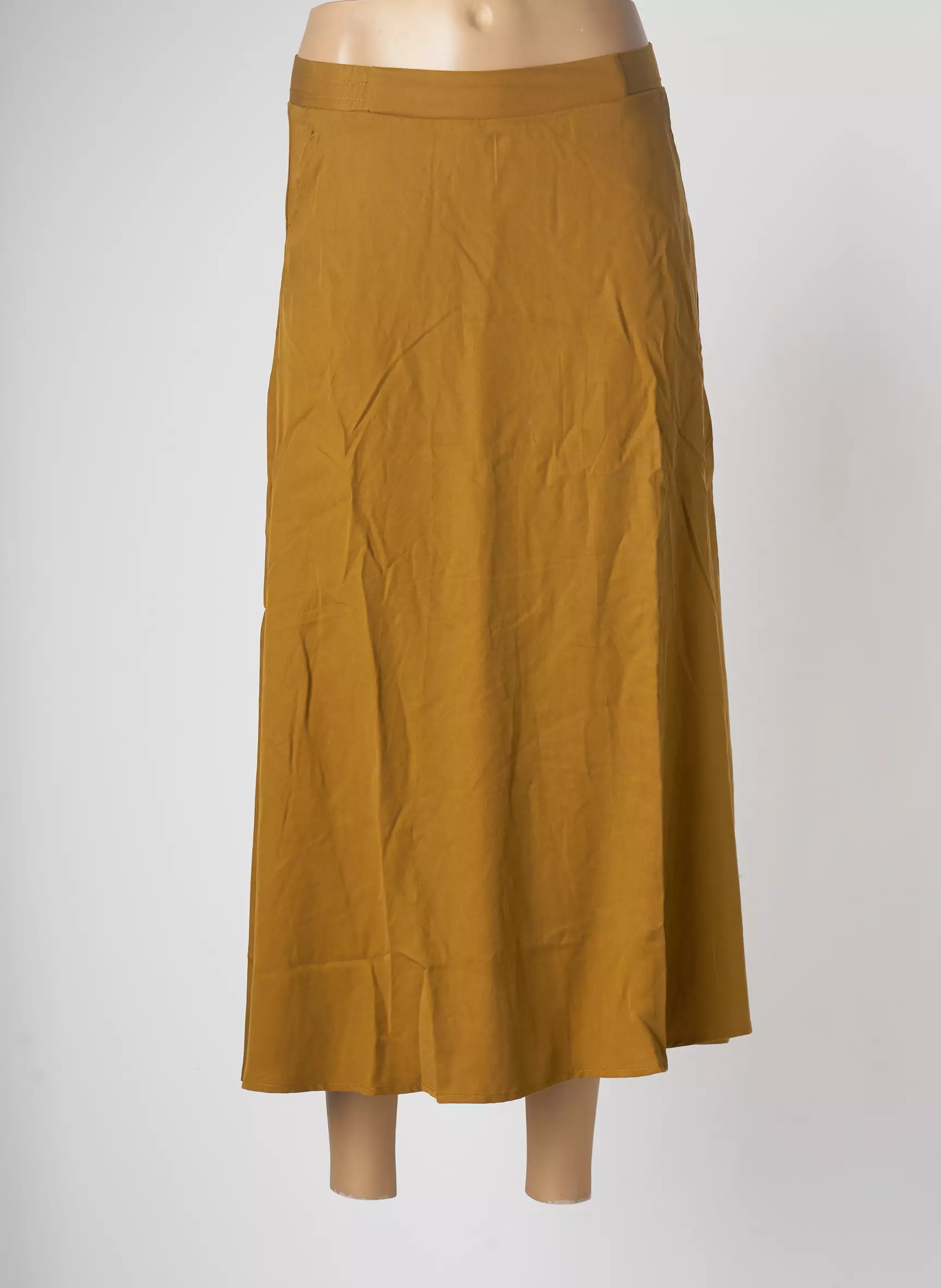 Object Jupes Mi Longues Femme couleur jaune