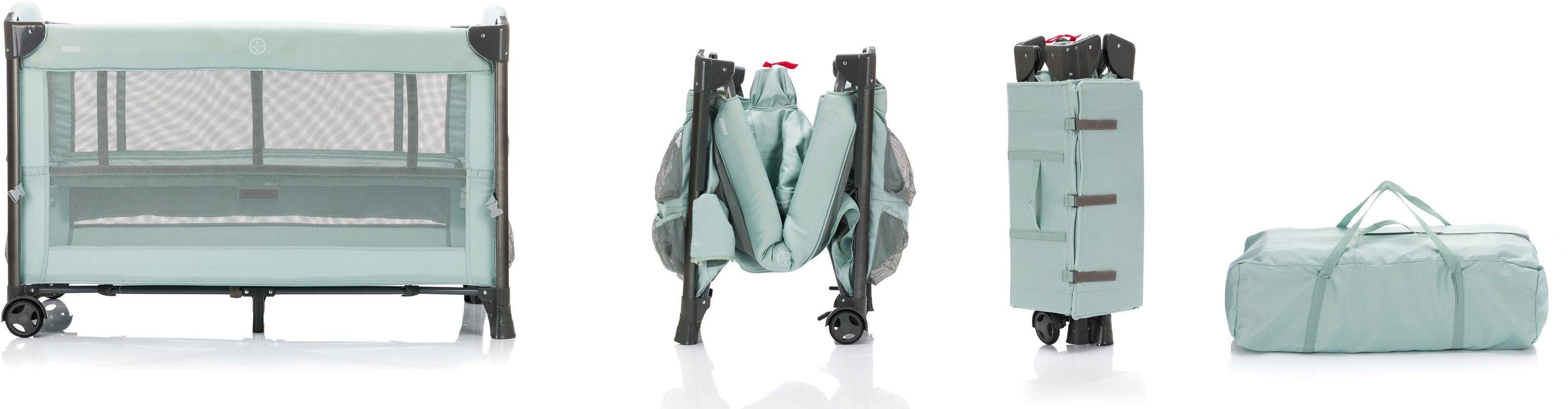 Fillikid Baby-Reisebett Faltbett, mint, inkl. Transporttasche