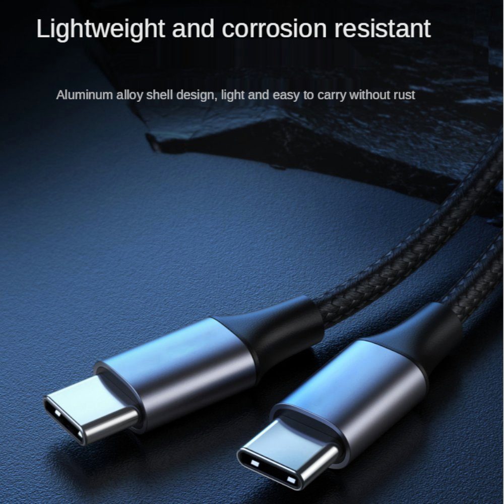 TradeNation Daten- und Schnellladekabel USB-C/USB-C USB-Kabel, USB-C, USB-C (100 cm), 5A, 60W
