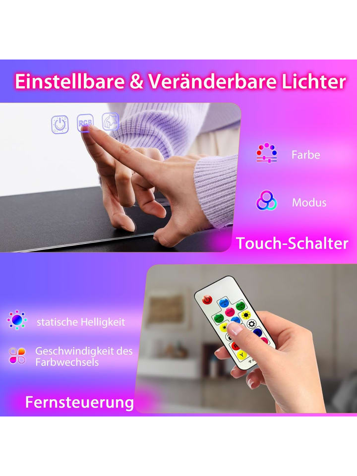 COSTWAY Schminktisch Set mit LED & Ladestation in Weiß günstig kaufen onesize