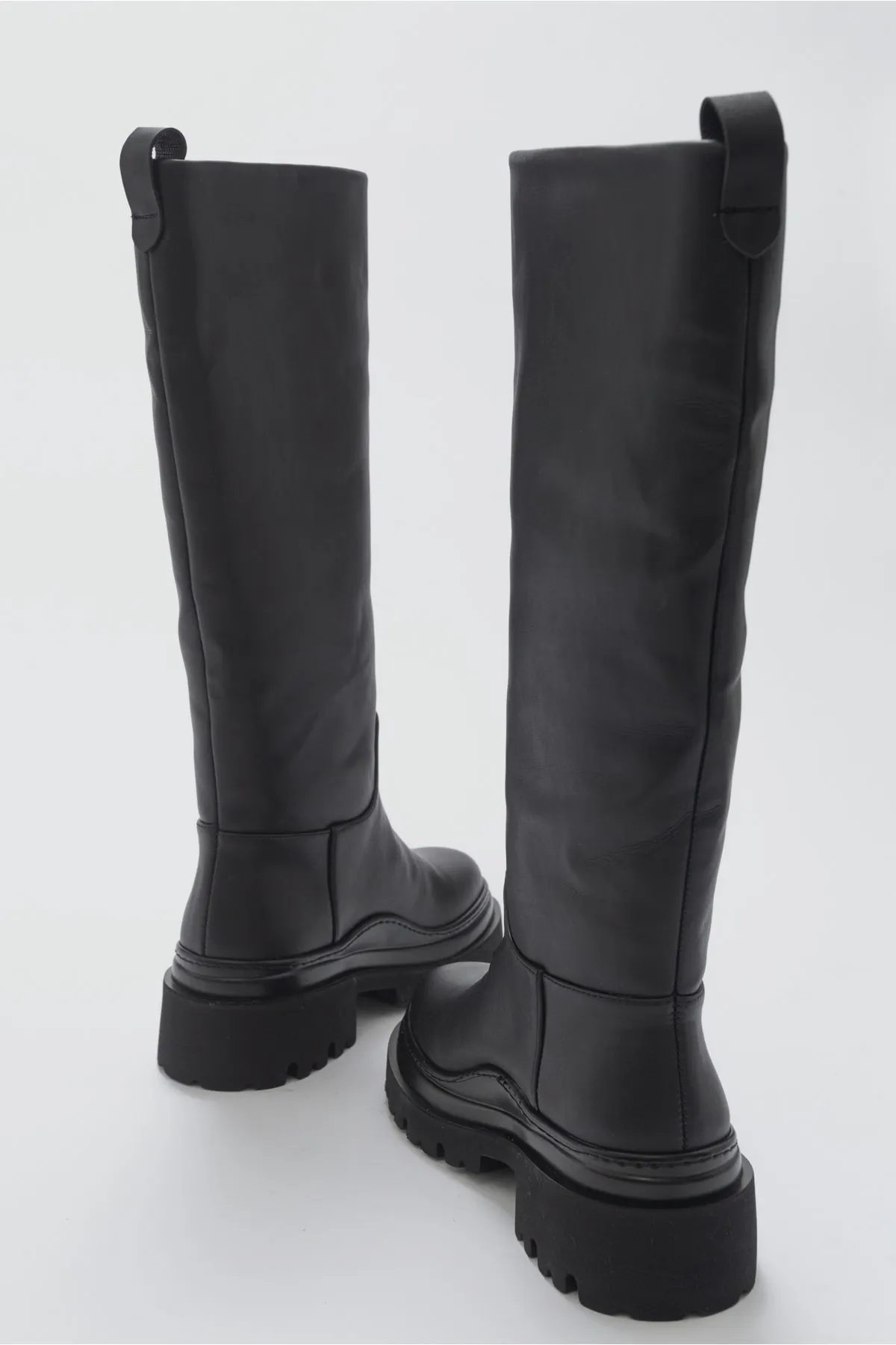 LuviShoes  Fabula Black Skin Damenstiefel