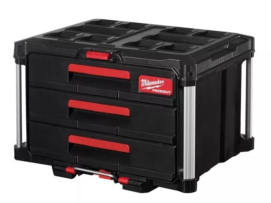 Milwaukee Accessories 4932472130 Packout verktøykasse med 3 skuffer