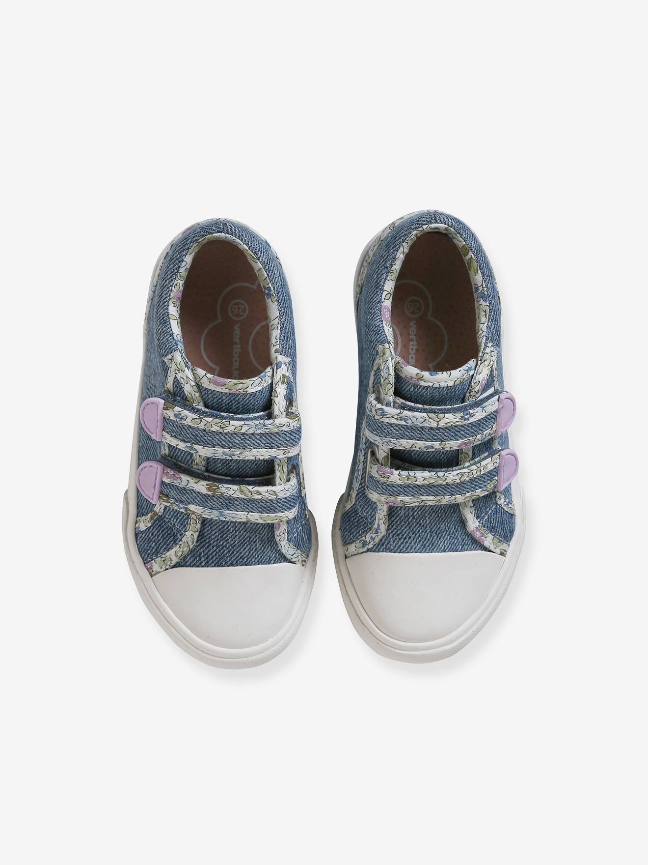 Vertbaudet Mädchen Klett-Sneakers, Anziehtrick - jeansblau