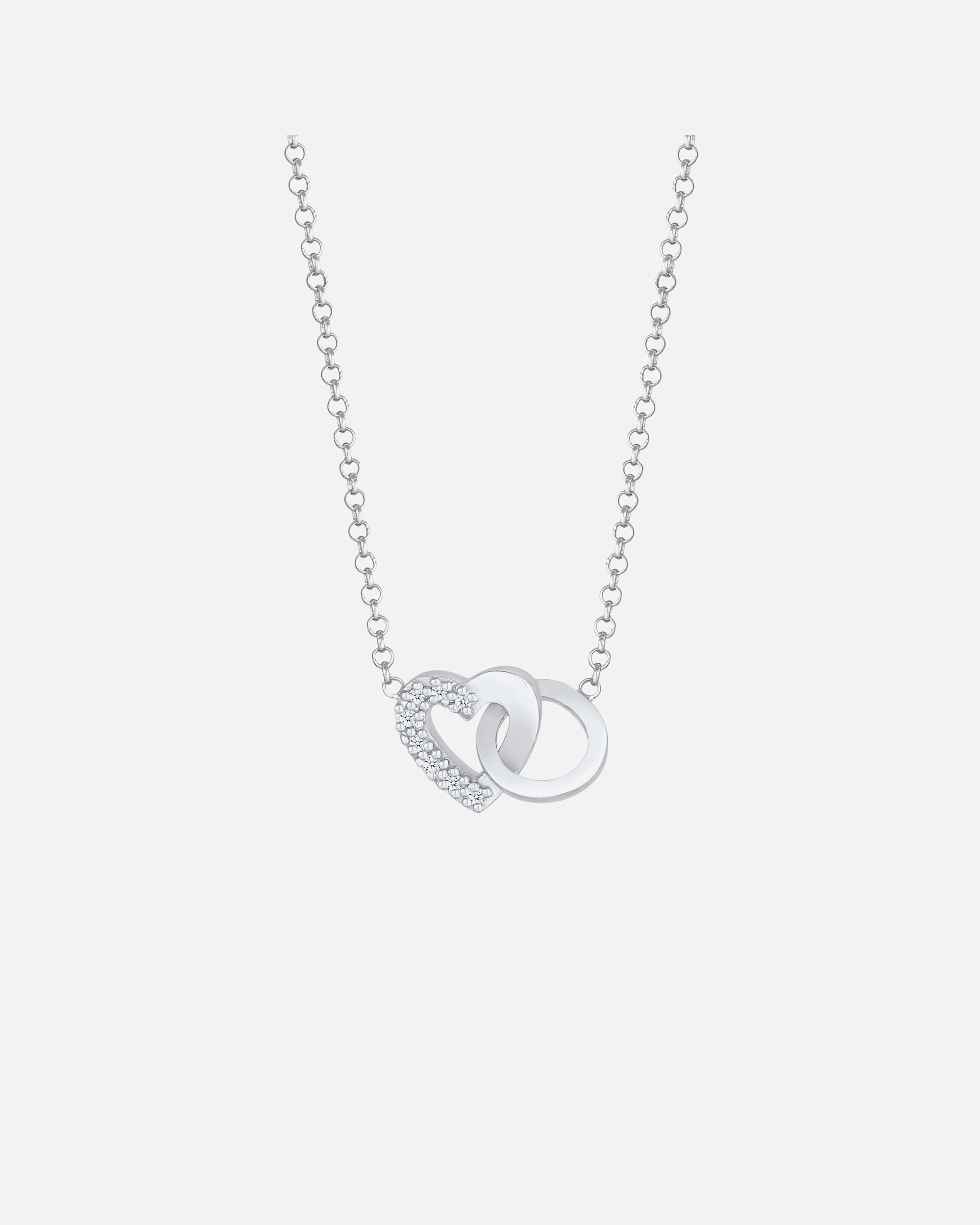 Elli DIAMONDS Privjesak u obliku srca za dame s dijamantom (0,04 ct) od 925 sterling srebra