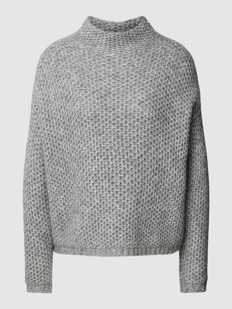 Strickpullover mit Grobstrick Modell 'SAFINEYN' in mittelgrau