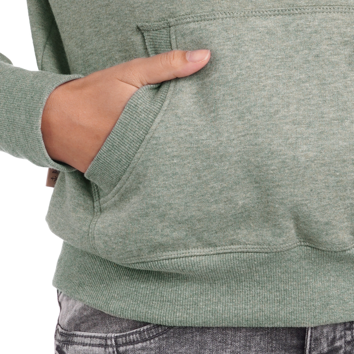 Damen Sweatshirt mit Print und Kordel