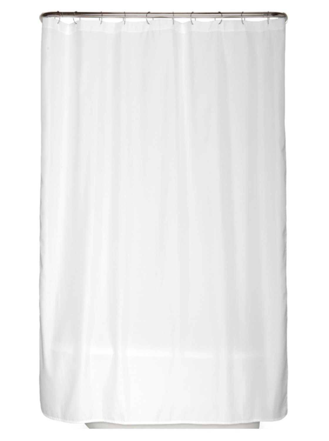 Arteneur Duschvorhang Duschvorhang Weiß Breite 120 cm, inkl. Duschvorhangringe, Anti-Schimmel, recyceltes Material