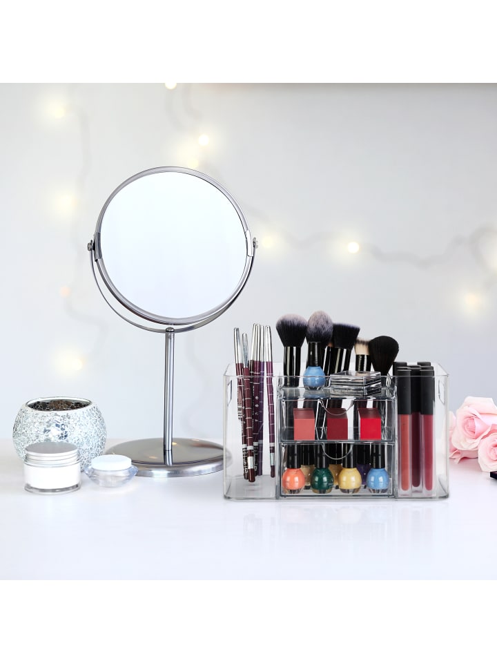 relaxdays Kosmetik Organizer in Transparent - (B)24,5 x (H)13 x (T)14,5 cm günstig kaufen onesize