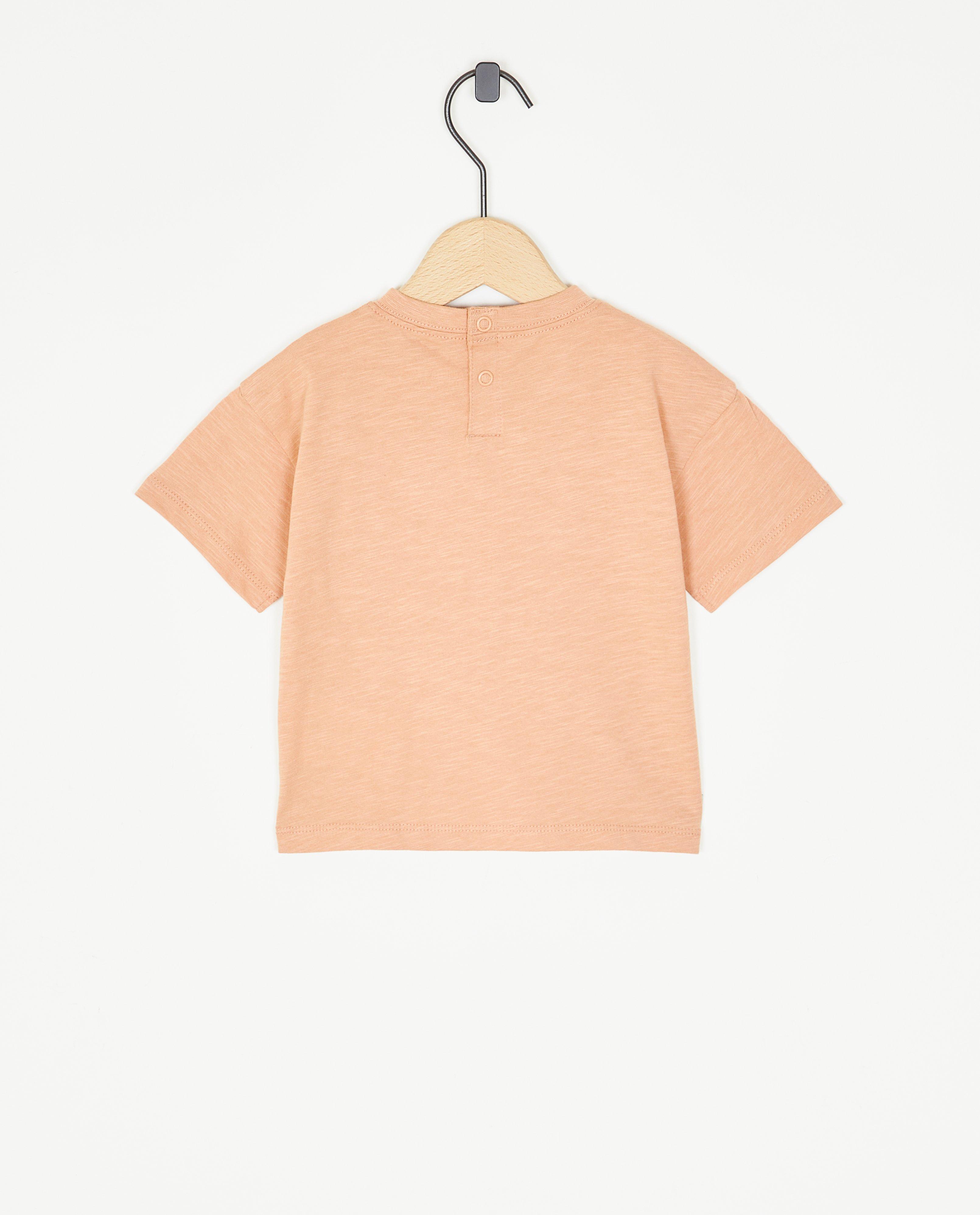 Tricou Cuddles and Smiles cu inscripție brodată bej