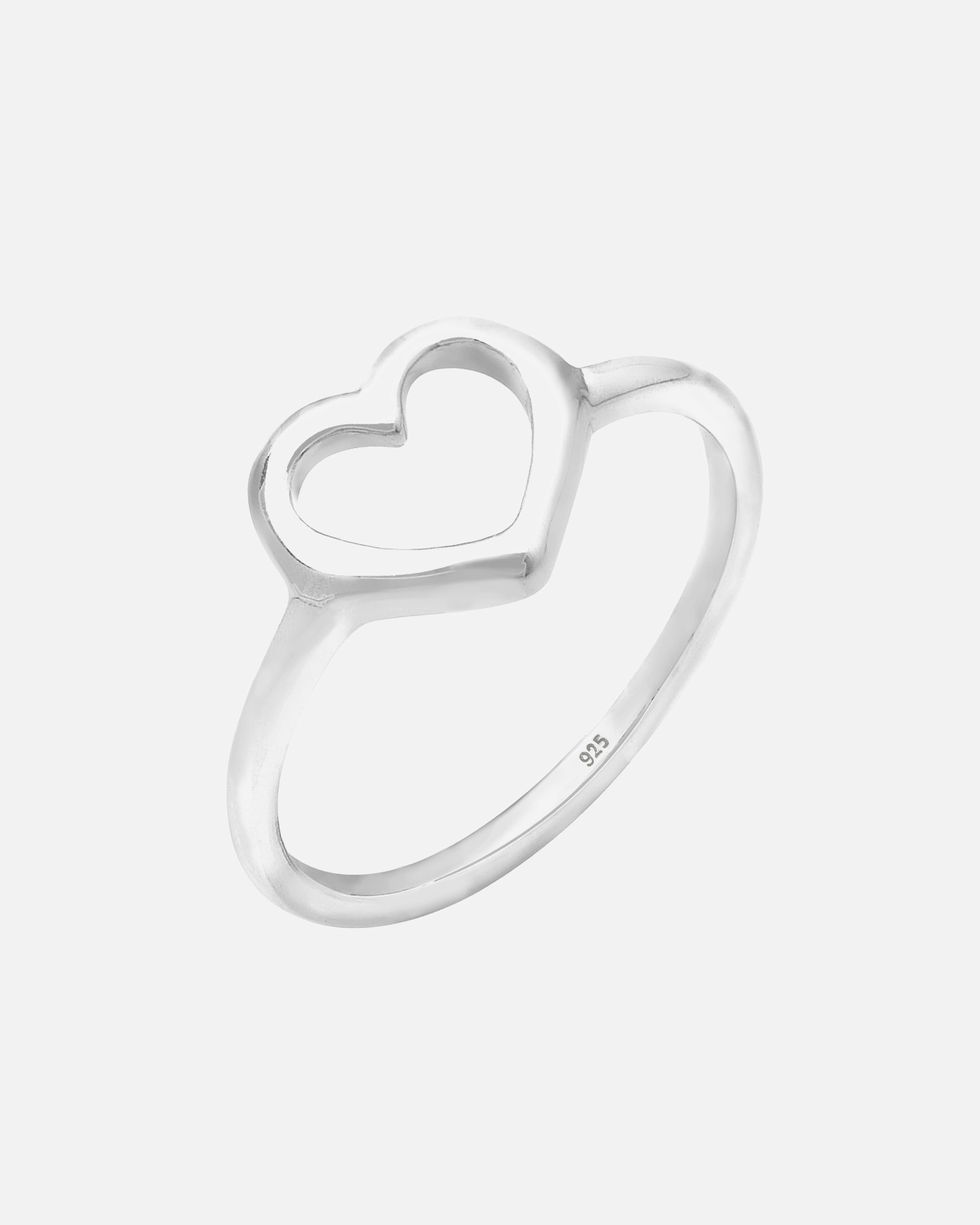 Colgante Elli para mujer con forma de corazón calado en plata de ley 925