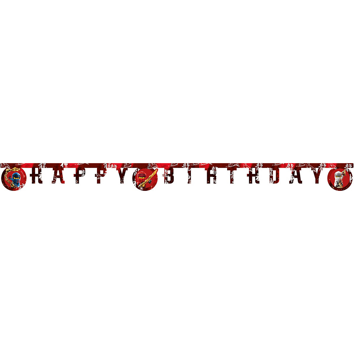 Happy Birthday Girlande LEGO® NINJAGO®, 2 m