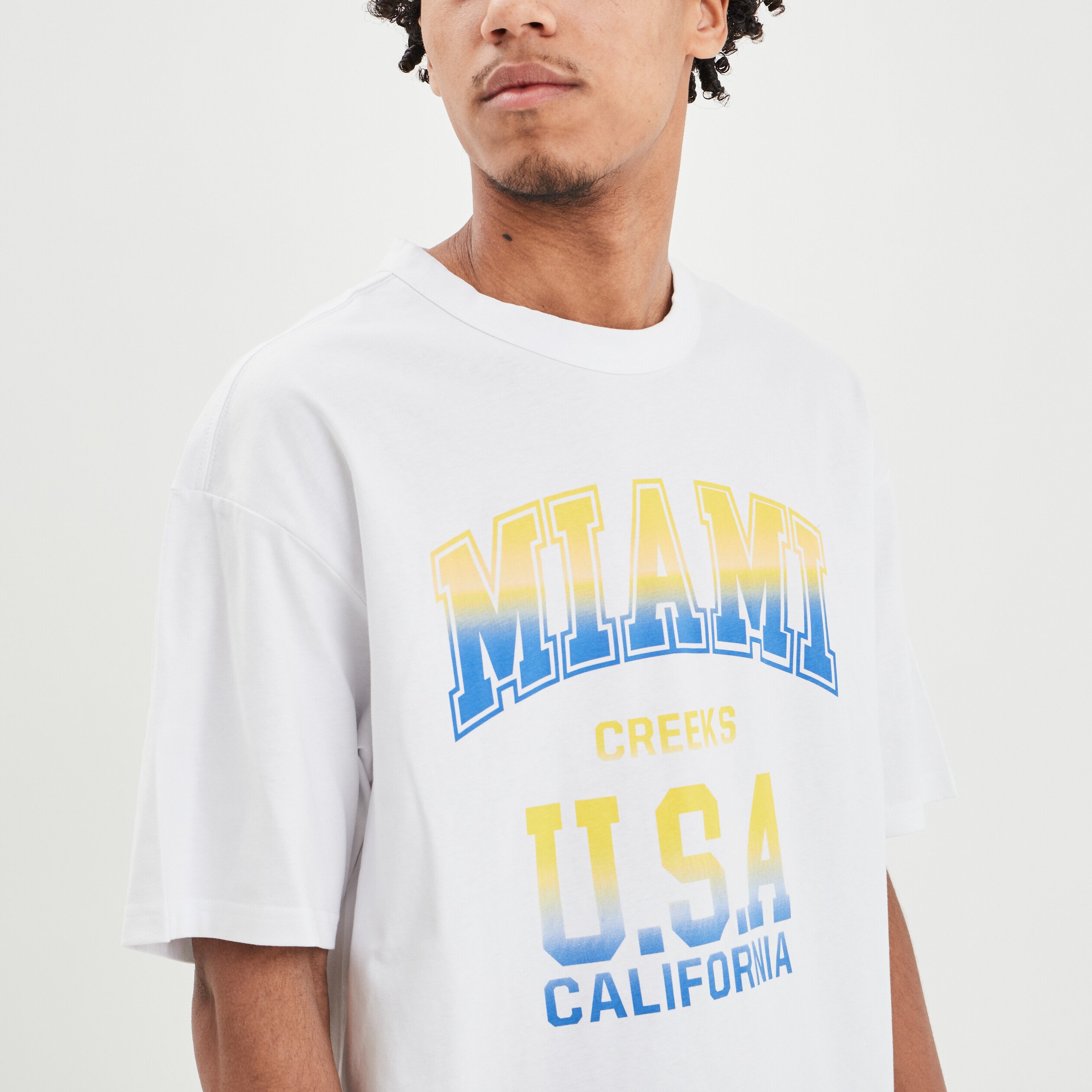 T-shirt manches courtes Creeks blanc homme | La Halle