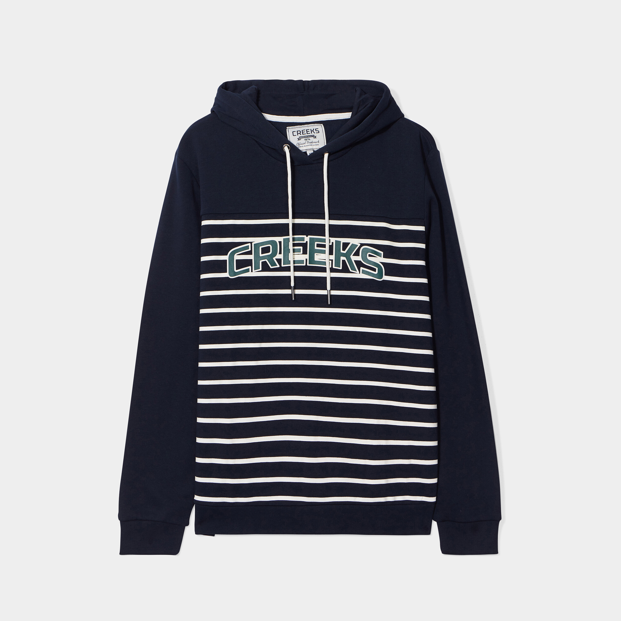 Sweat à capuche hoodie Creeks bleu marine homme | La Halle