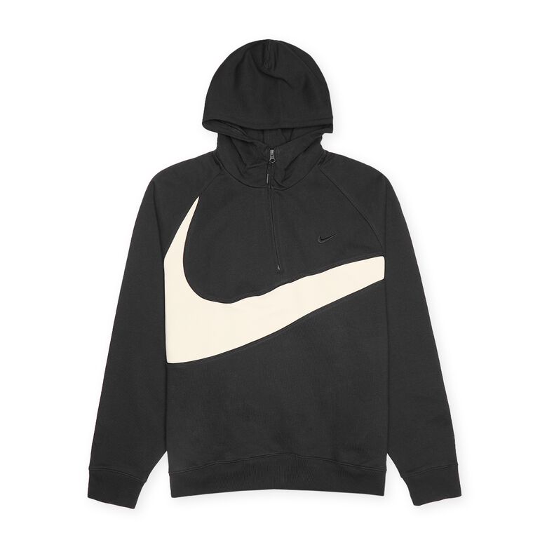 NIKE Swoosh Half-Zip Fleece Hoodie black