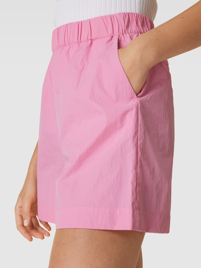 Bermudas mit elastischem Bund in rosa