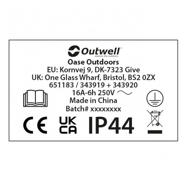 Outwell - Taurus Cee Camping Cable H07RN-F 3G2.5
