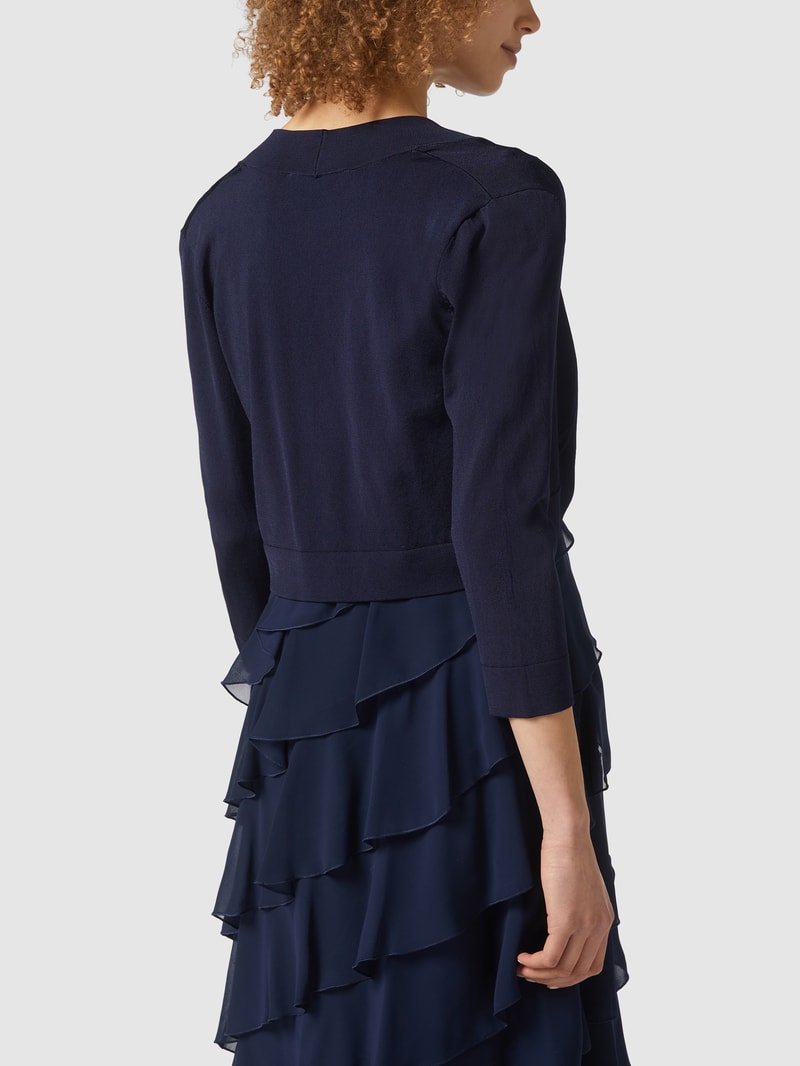 Bolero mit Schalkragen in marineblau