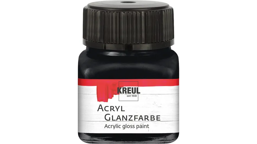 KREUL Acryl Glanzfarbe 20 ml 20 ml Schwarz