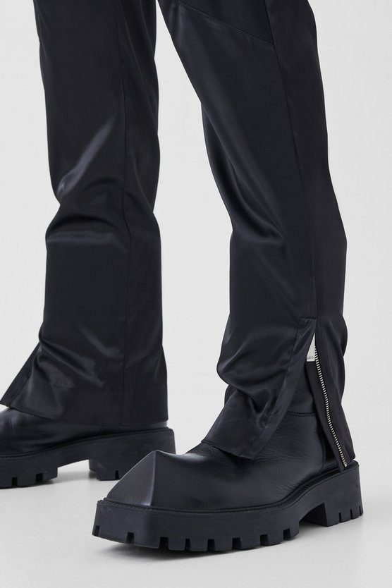 Slim-Fit Satin-Hose