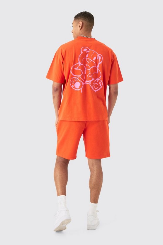 Lockere Jersey-Shorts mit Homme-Print
