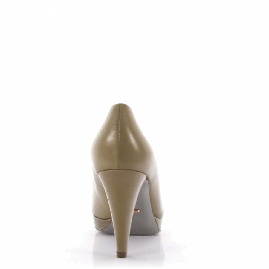 Sergio Rossi - Pumps Plateau Leder beige - grau