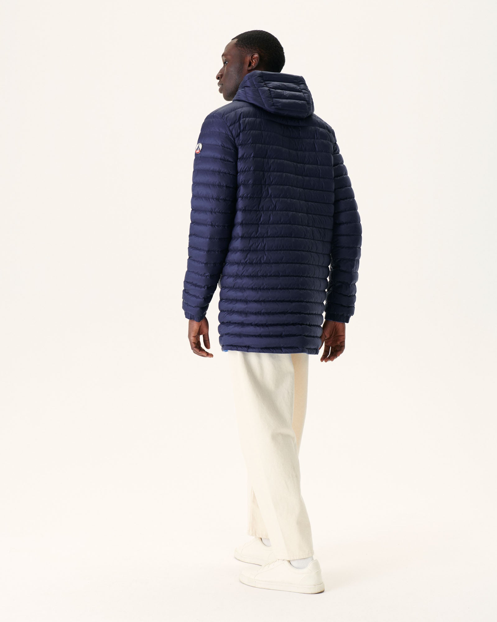 Doudoune longue réversible à capuche Azur/Marine Amsterdam
