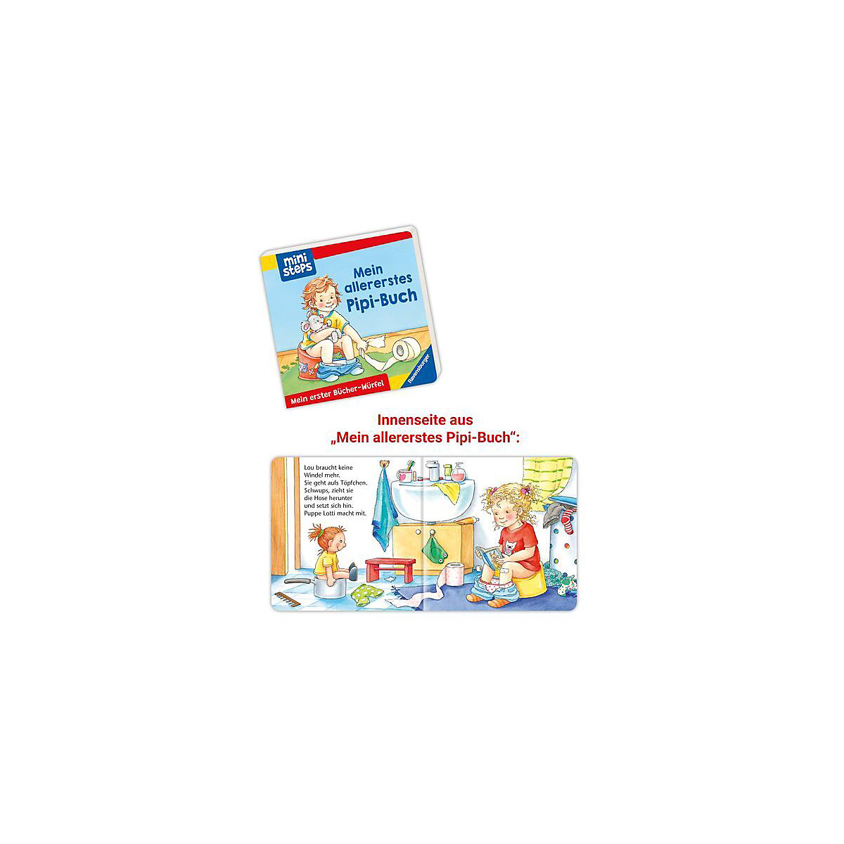 ministeps: Mein erster Bücher-Würfel: Töpfchen, Schnuller, Gute Nacht (Bücher-Set)