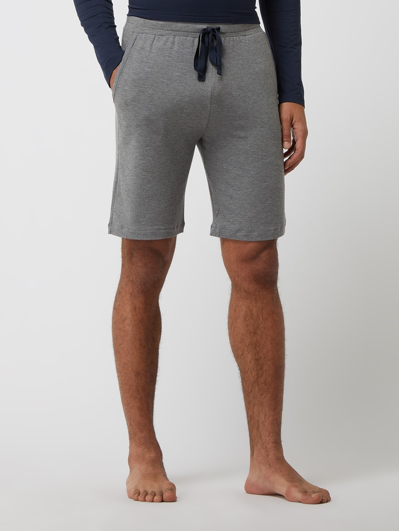 Lounge-Hose mit Stretch-Anteil in mittelgrau meliert