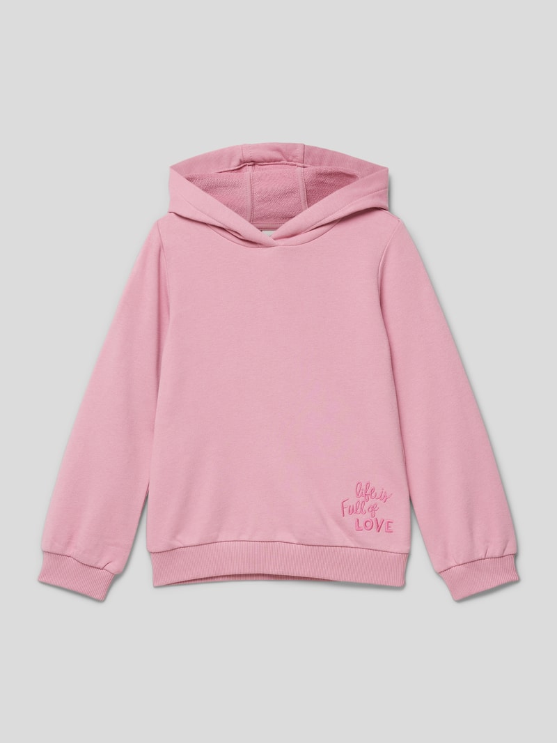 Hoodie mit Statement-Stitching in hellrosa
